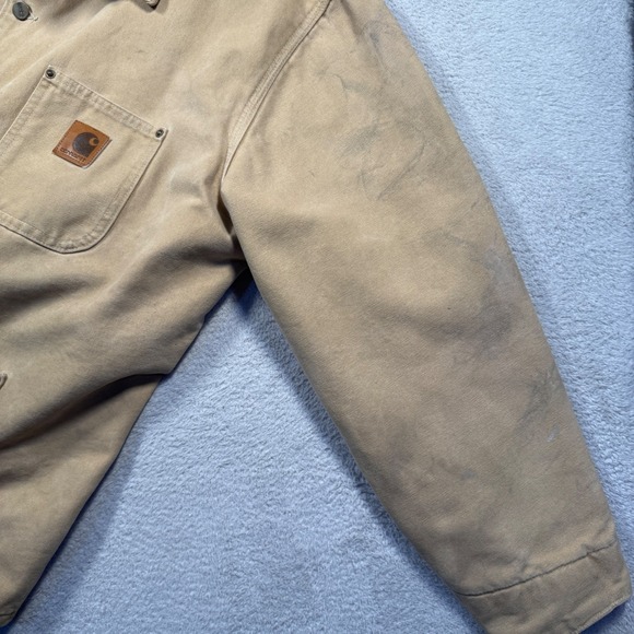 Vintage‎ Y2K Carhartt Blanket Lined Chore Coat XL C02WET Distressed Made in USA - Picture 6 of 11